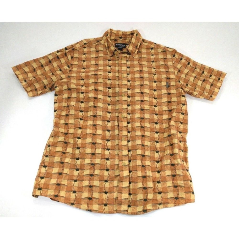 Woolrich Mens Shirt Sz L Button Down Wheat Kayaks